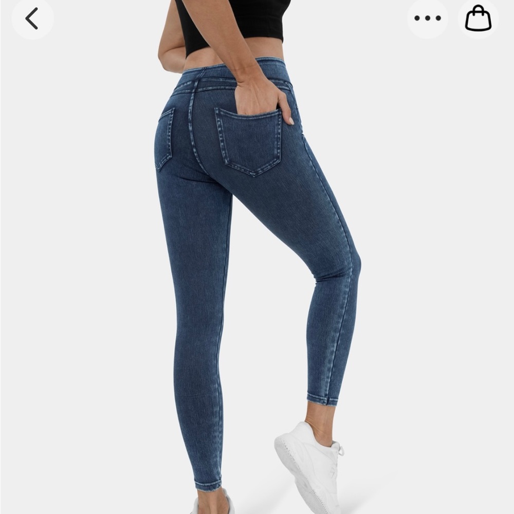 Denim leggings
